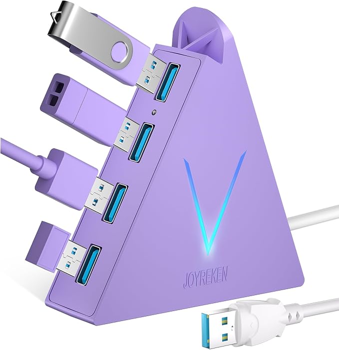4-Port USB 3.0 Hub Tower with 2ft Cable by JoyReken