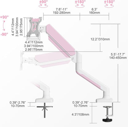 PHOLITEN Single Monitor Arm Fits 13-32 inch, 4.4-19.8lbs Screen, Fully - Image 3