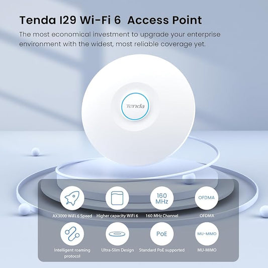 Tenda WiFi 6 Wireless Access Point, AX3000 Dual-Band Ceiling Mount WiFi Access - Image 2