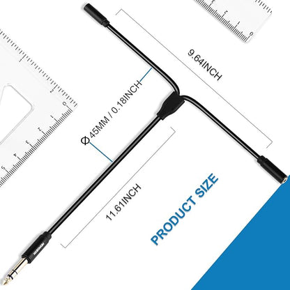 HOSONGIN 1/4 inch TRS to Dual 3.5mm Female Y Cable, Compatible - Image 6