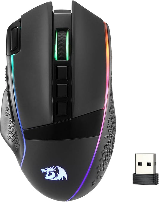 Redragon M991 Wireless Gaming Mouse, 26000 DPI 3-Mode Gamer Mice w/Rapid Fire by REDRAGON
