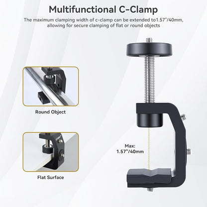 UTEBIT 40mm C-Clamp Camera Mount - Image 2