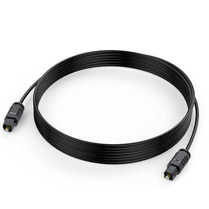 Optical Audio Cable 10 feet, Digital Optical Audio Cable Ultra Thin Cord by DteeDckDirect