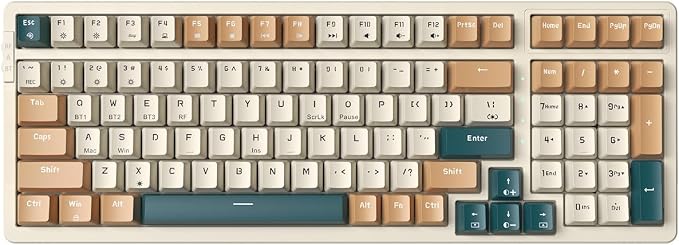 Wireless Mechanical Keyboard, Triple Mode 2.4G/USB-C/BT Gaming Keyboards 100 by Merdia