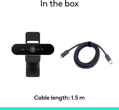 Logitech Brio 4K Webcam, Video Calling, Noise-Cancelling mic, HD Auto Light - Image 10