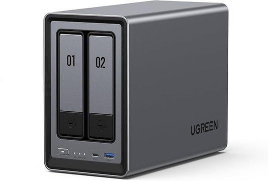 UGREEN NASync DXP2800 2-Bay Desktop NAS, Intel N100 Quad-core CPU, 8GB DDR5 RAM by UGREEN