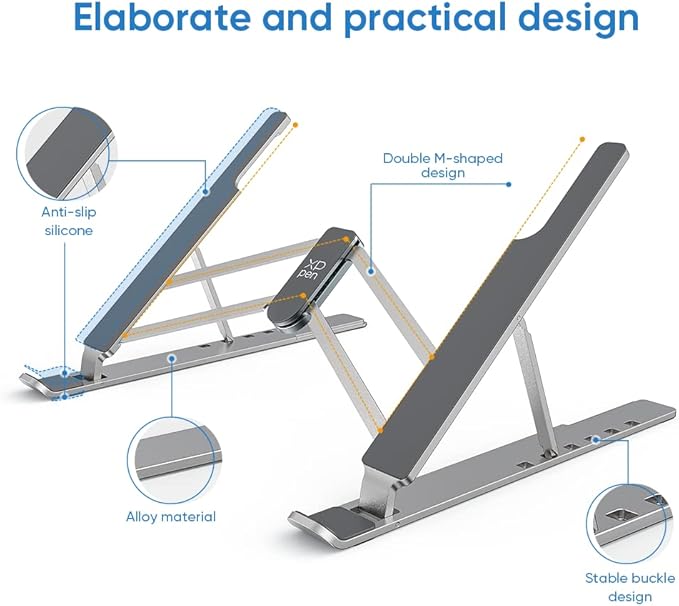 XPPen Drawing Tablet Stand for Desk, Aluminum Computer Riser Compatible - Image 4