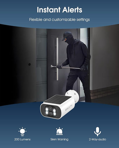 ARCCTV Solar Security Camera Outdoor Wireless, 4MP Battery Powered Home - Image 6