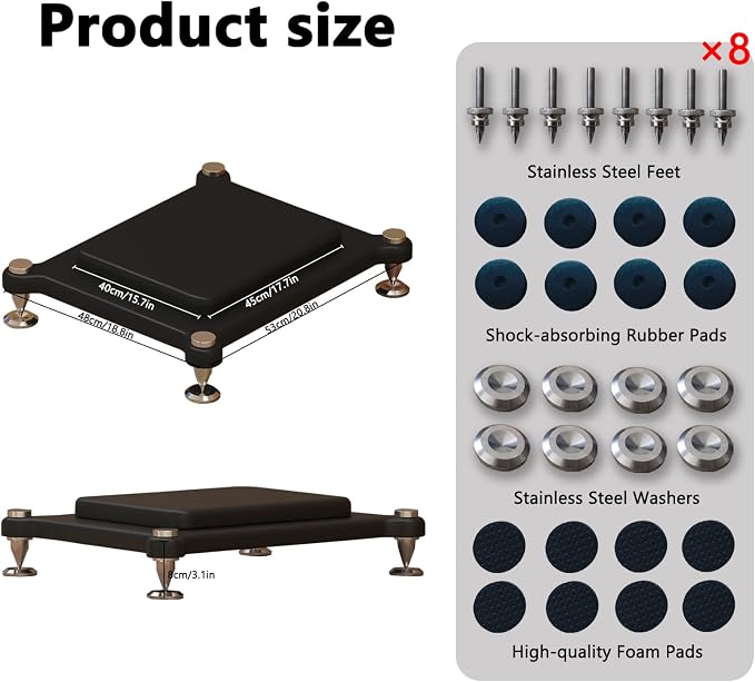2pcs Subwoofer Isolation Stand, Double-Layered Speaker Isolation Stands - Image 2