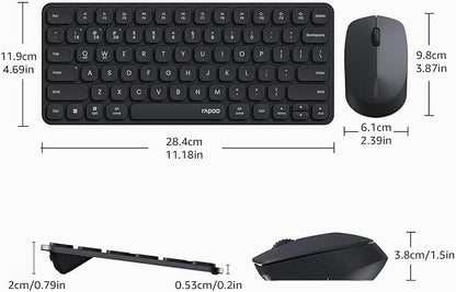 Rapoo 9010M Multi-Device Keyboard and Mouse Combo, 2.4GHz/Bluetooth 5.0/4.0 - Image 9