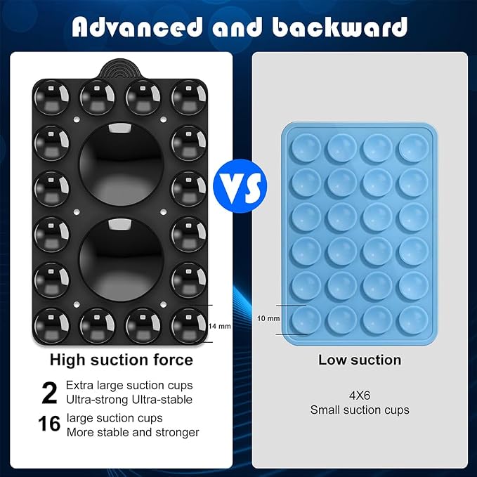 ZYCCER Double Sided Silicone Suction Phone Holder Mount, Compatible - Image 5