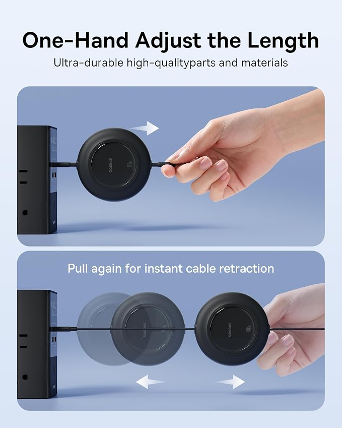 Baseus USB C Cable, 100W 2-Pack 6.6ft Retractable USBC to USBC Fast Charging - Image 4