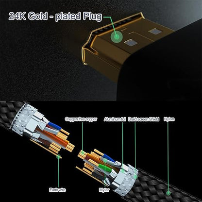 RUIPRO 8K HDMI Ultra High Speed Certified Cable 3 Feet 48Gbps 8K60Hz 4K120Hz - Image 7