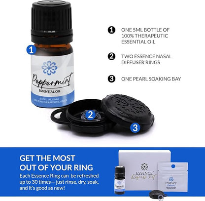 Essence Wearable Aromatherapy Nasal Diffuser – Peppermint Essential Oil Nose - Image 4