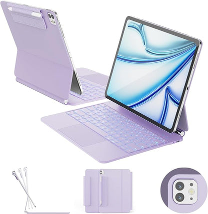 for iPad Air 13 inch Case with Keyboard, iPad Pro 12.9 Magic Keyboard, Springy by Unknown