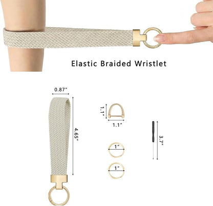 Weixiltc Keychain Wristlet for Women, Elastic Woven Lanyard - Image 6