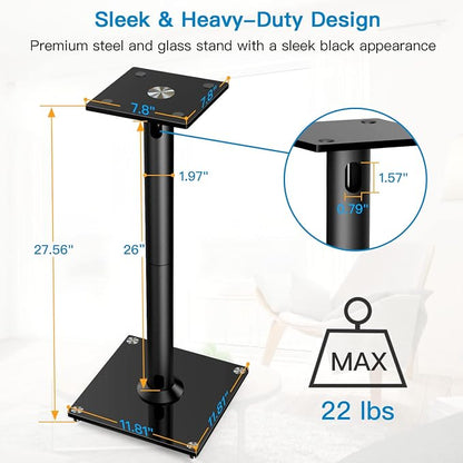 PERLESMITH Universal Floor Speaker Stands 26 Inch - Image 6
