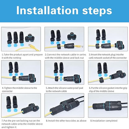 ZUZONG IP68 Waterproof RJ45 Coupler Splitter, Waterproof Ethernet Coupler 1 in - Image 7