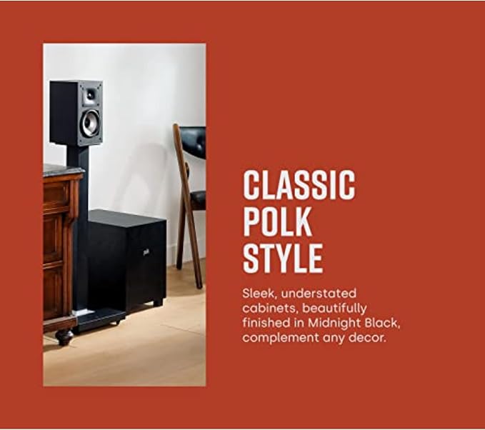 Polk Monitor XT10 Home Subwoofer, 100W Class D Amplification, Dolby Atmos - Image 5