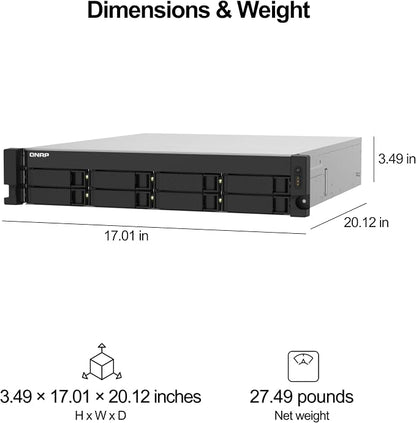 QNAP TS-832PXU-RP-4G 8 Bay High-Speed SMB Rackmount NAS - Image 3