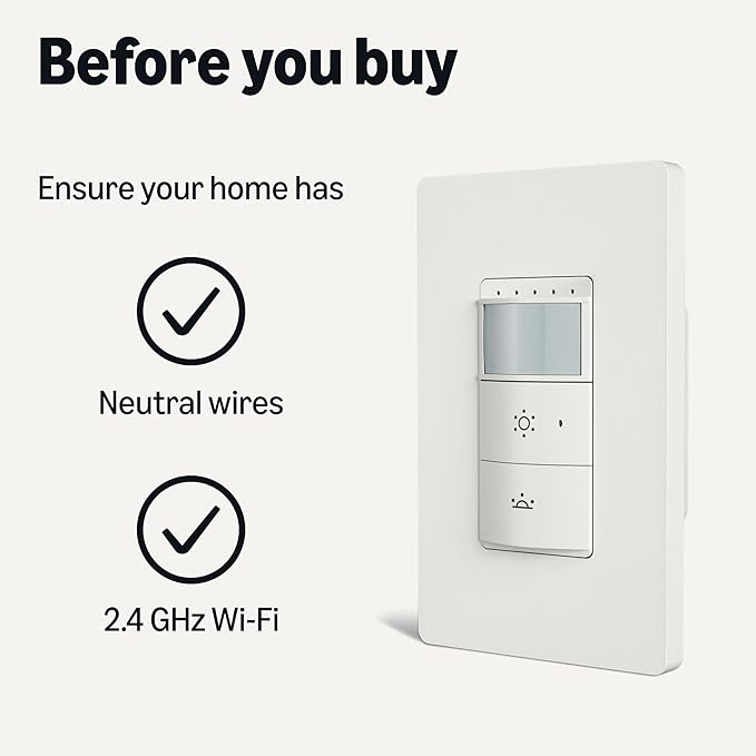 Amazon Basics Smart Motion Sensor Dimmer Switch, Single Pole, Works - Image 6