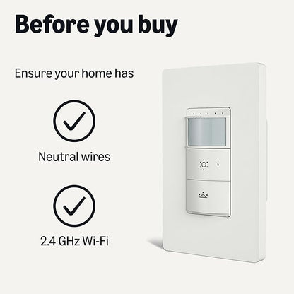 Amazon Basics Smart Motion Sensor Dimmer Switch, Single Pole, Works - Image 6