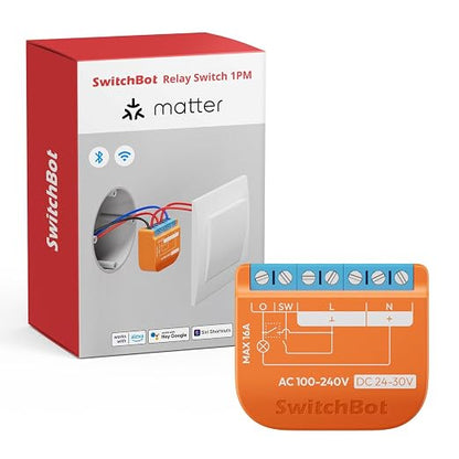 SwitchBot Matte Relay Switch 1PM, WiFi Switch Compatible by SwitchBot