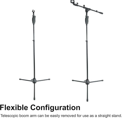 Rockville RVMIC3 V2 Portable Adjustable Tripod Boom Mic Stand - Image 5