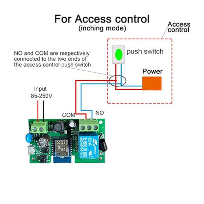 Smart WiFi Wireless Relay Switch Module, Tuya 1CH AC 85-250V/ USB 5V Smart Life - Image 6