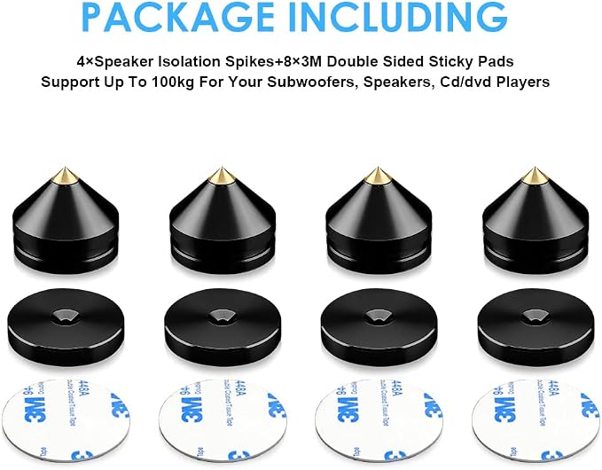 4Pcs Speaker Isolation Spikes Floor Protectors Shockproof Speaker Isolation - Image 3