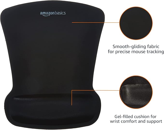 Amazon Basics Rectangular Gel Computer Mouse Pad - Image 2