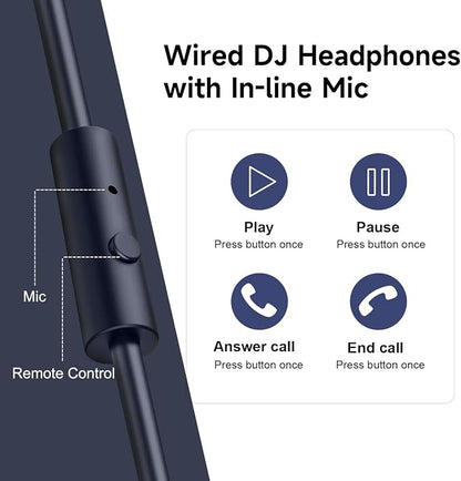 OneOdio Wired Over Ear Headphones Studio Monitor & Mixing DJ Stereo Headsets - Image 4