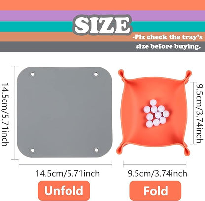 Collapsible Board Game Storage Bowls, Portable Folding Tray Accessory Holds - Image 2