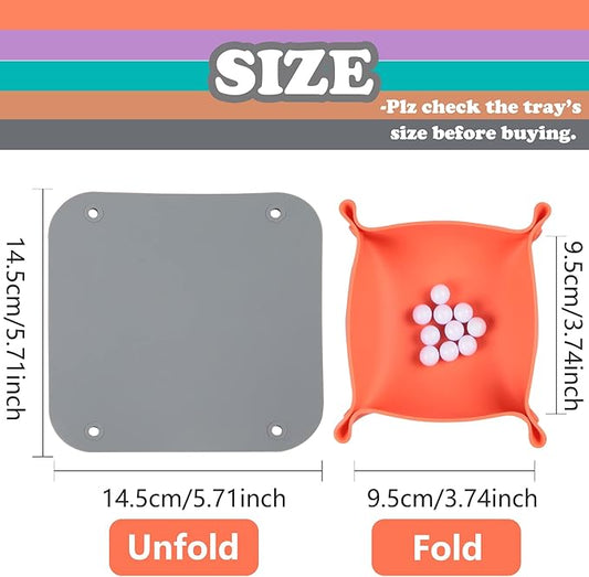 Collapsible Board Game Storage Bowls, Portable Folding Tray Accessory Holds - Image 2