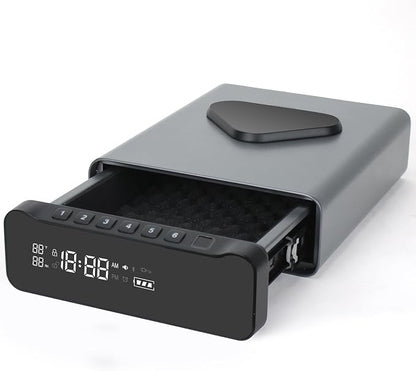 FTOP Biometric Fingerprint Gun Safe, Clock Handgun Safe - Image 8