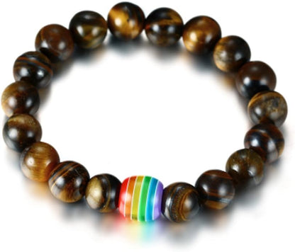 Nanafast Titanium Stainless Steel Rainbow LGBT Pride Bracelet Handmade Braided - Image 4