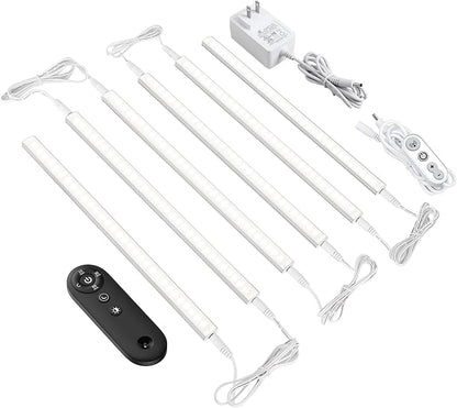 Remote Control Under Cabinet Led Light Plug in, Dimmable Daylight White 4500K by ASOKO