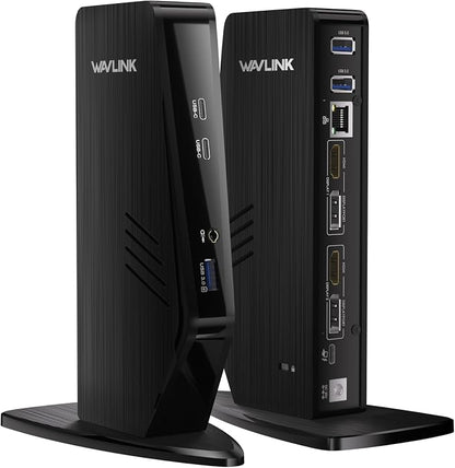 WAVLINK USB C Docking Station Dual Monitor, Dual 5K/4K@60Hz Displaylink Docking by WAVLINK%C2%AE