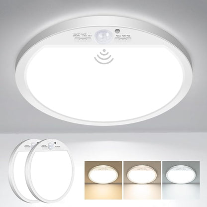slochi 2Pack Motion Sensor Light Indoor Wired, 12 Inch 3000K/4000K/6500K Closet by CeilingLights
