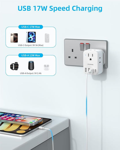 International Power Adapter Set, US to Worldwide Universal Travel Adapter- 4 AC - Image 4