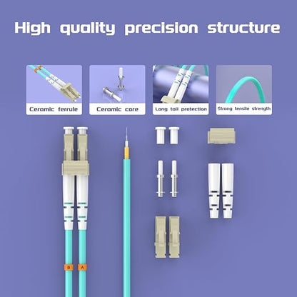 2.5Meters 8ft LC/UPC-LC/UPC 10GB Multi-Mode Fiber Optic Cable LC to LC OM3 - Image 4