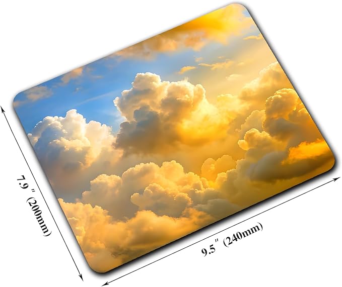 Aesthetic Gold Clouds Mouse Pads - Image 2