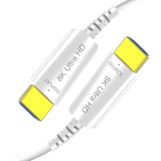 8K Fiber Optic HDMI Cable 6 FT, 8K@60Hz 4K@240Hz, Thin Extra Long HDMI Cable by DGHUMEN