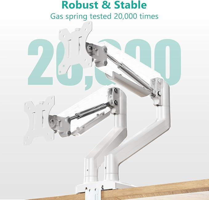 WALI Dual Monitor Stand for 17-32 inch Screens, Dual Monitor Arms for 2 - Image 5
