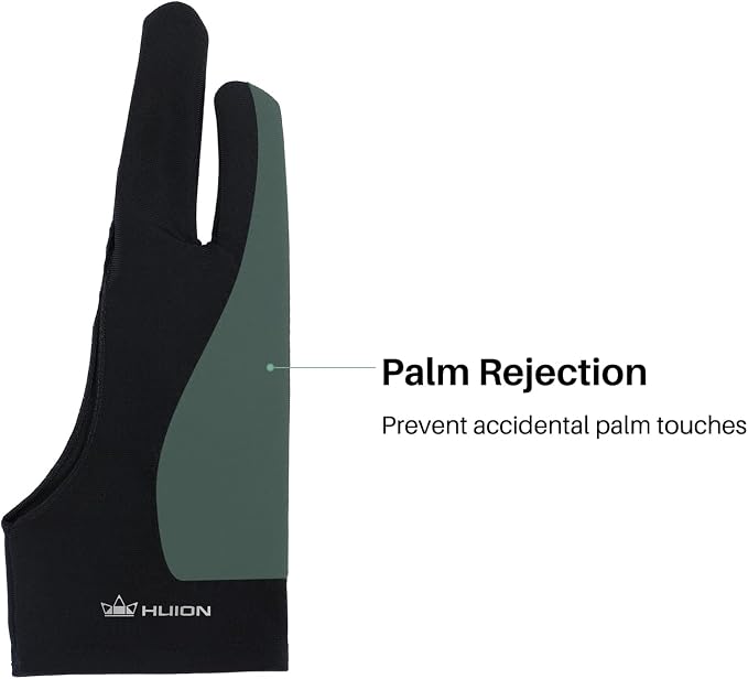 HUION Palm Rejection Artist Glove Two-Finger Glove - Image 2