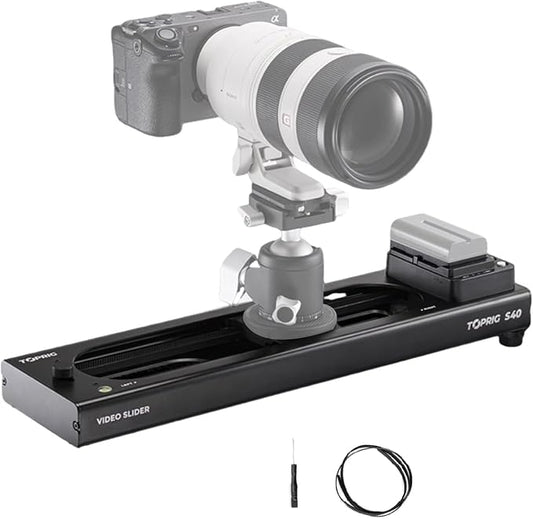Accsoon Toprig S40 Motorized Camera Slider 40cm/16 App Wireless Control Carbon by Accsoon