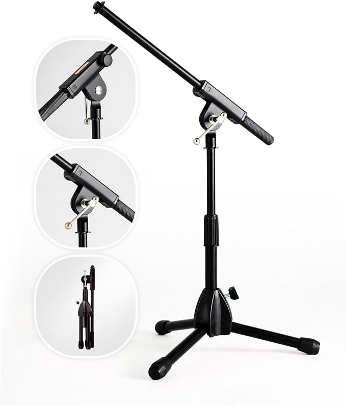Stage Rocker Foldable Tripod Low-Profile Mic Boom Stand by StageRocker