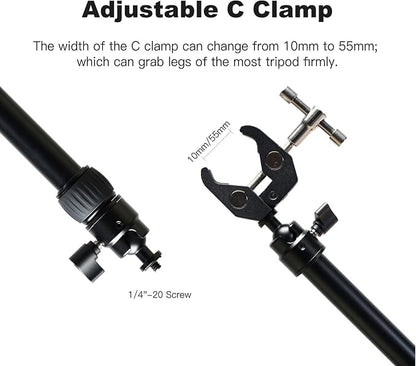 Accsoon Camera Slider Support Arm, Adjustable Tripod Stability Arm - Image 3