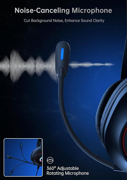 CM7002 Gaming Headset for PS5, Xbox Series, Surround Sound RGB Gaming Headphones - Image 5
