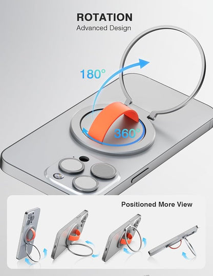 Grat 3 Magnetic Phone Grip Kickstand, 360° Rotatable Phone Loop Holder - Image 4